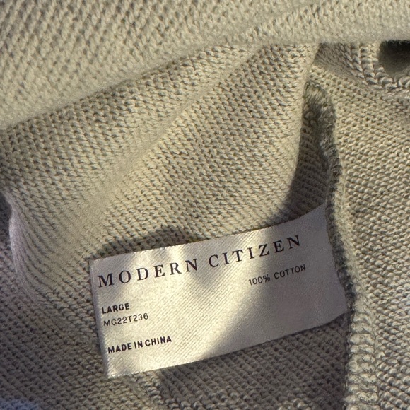 NWOT Modern Citizen Women’s Heather Grey Nara Tie Front Top in French Terry Fall - Picture 7 of 7